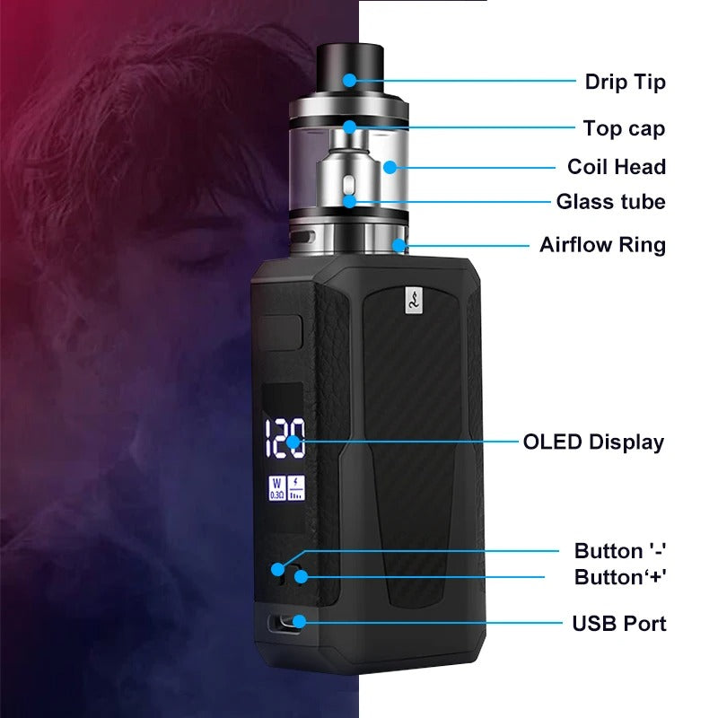 Powerful 120W Vape Pen Kit With OLED Display